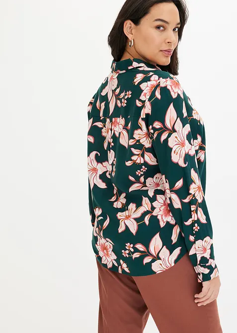 Soepelvallende, gedessineerde blouse, bonprix