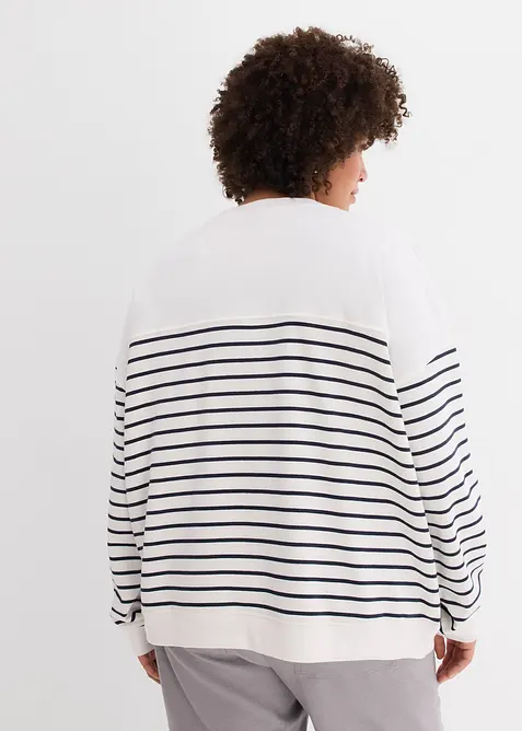Oversized sweater in een katoenmix, bonprix