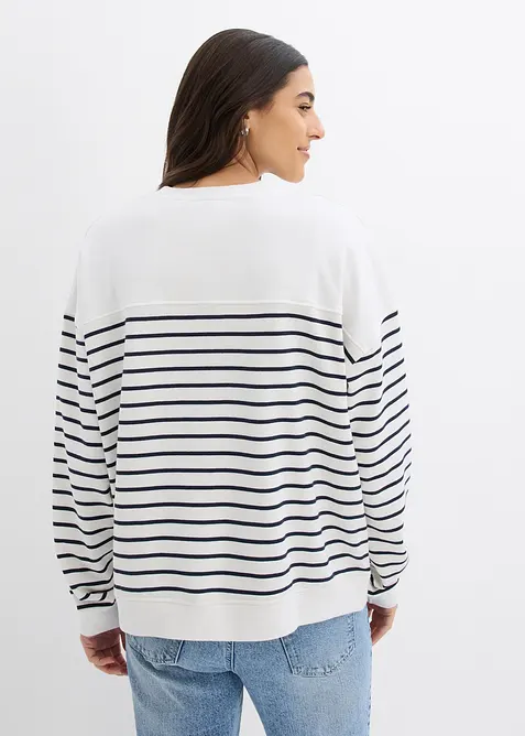 Oversized sweater in een katoenmix, bonprix