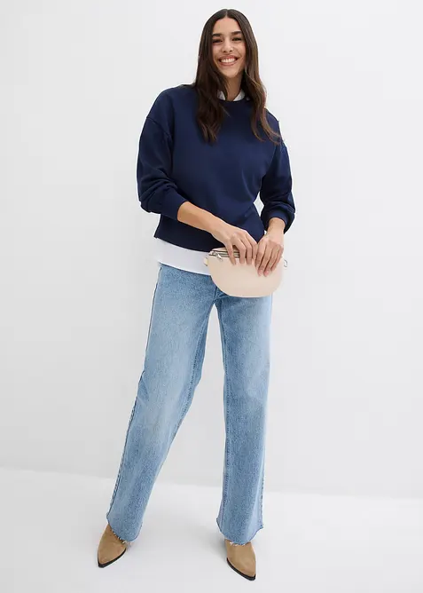 Wide leg jeans, high waist, full length, bonprix