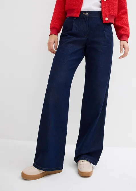 Wide leg jeans, mid waist, bonprix