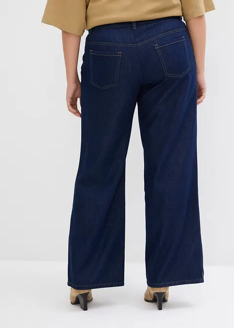 Wide leg jeans, mid waist, bonprix