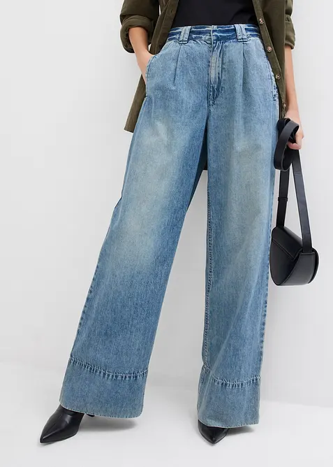 Wide leg jeans high waist, bonprix