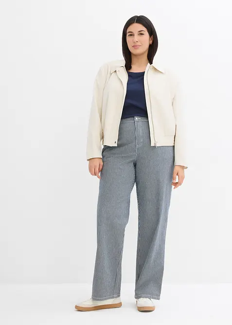 Straight jeans, high waist, gestreept, bonprix