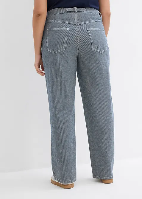 Straight jeans, high waist, gestreept, bonprix
