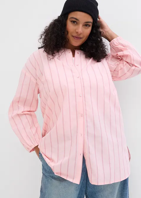 Lange blouse van katoen-popeline, bonprix