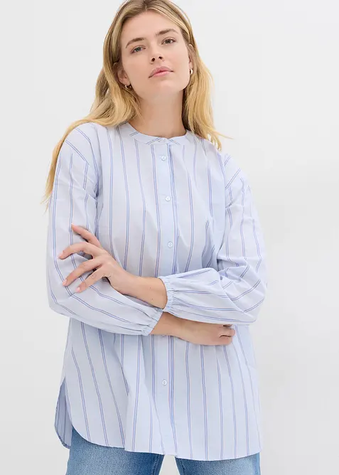 Lange blouse van katoen-popeline, bonprix