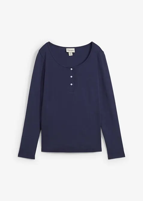 Shirt met ronde hals van puur biologisch katoen, bonprix