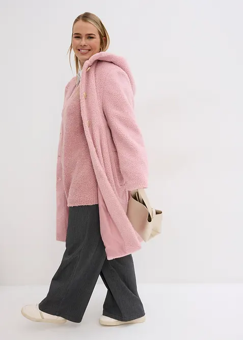 Bouclé trui met V-hals, bonprix