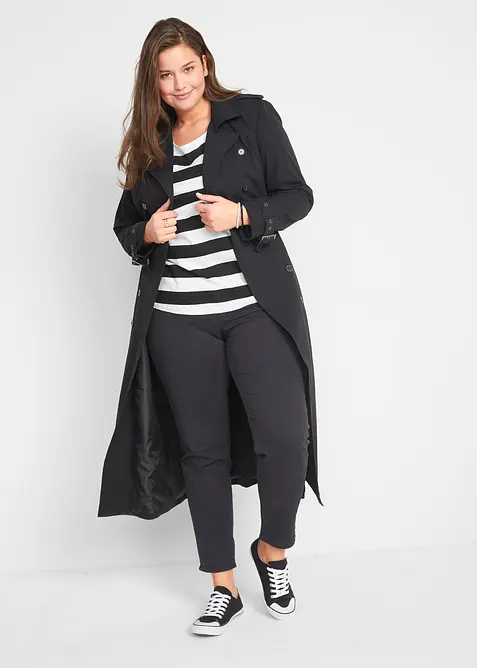 Lange trenchcoat met een ceintuur, bonprix
