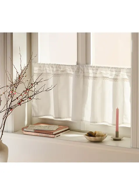 Valletje van biologisch katoen met kantrandje, bonprix