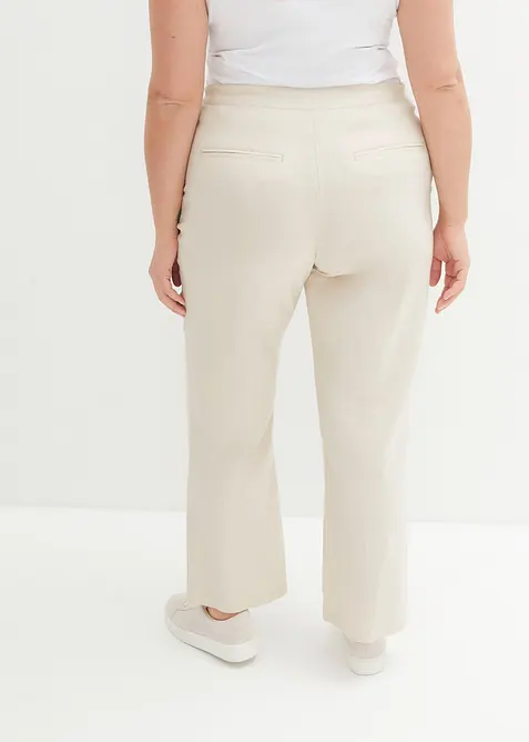 High waist broek van een linnen-viscosemix, bonprix