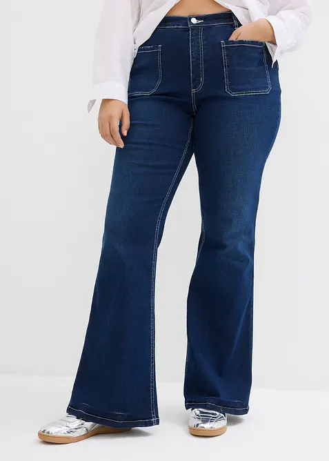Bootcut jeans high waist, stretch, bonprix