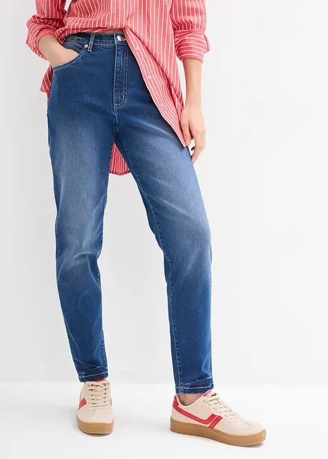 Mom jeans high rise, cropped, bonprix