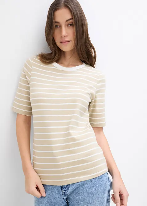 T-shirt van zwaar biologisch katoen, bonprix