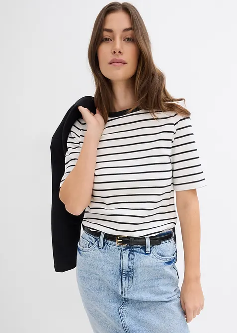 T-shirt van zwaar biologisch katoen, bonprix