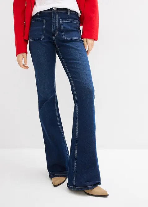 Bootcut jeans high waist, stretch, bonprix