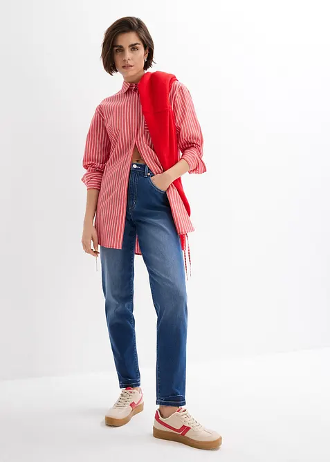 Mom jeans high rise, cropped, bonprix