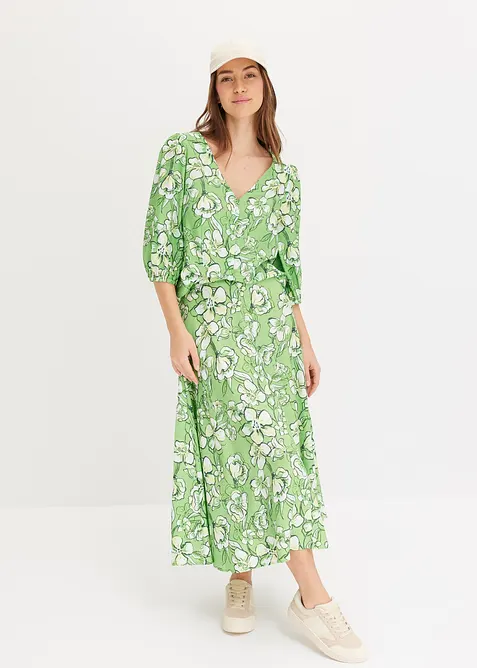 Midi rok van een soepele viscosemix, bonprix