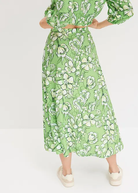 Midi rok van een soepele viscosemix, bonprix