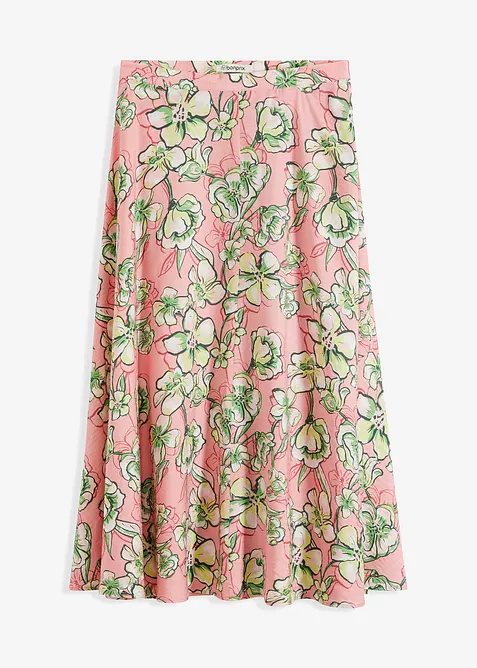 Midi rok van een soepele viscosemix, bonprix