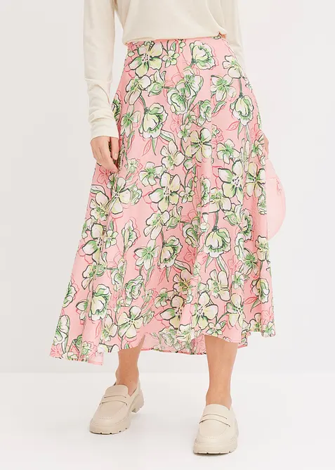 Midi rok van een soepele viscosemix, bonprix