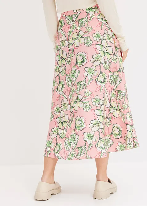 Midi rok van een soepele viscosemix, bonprix