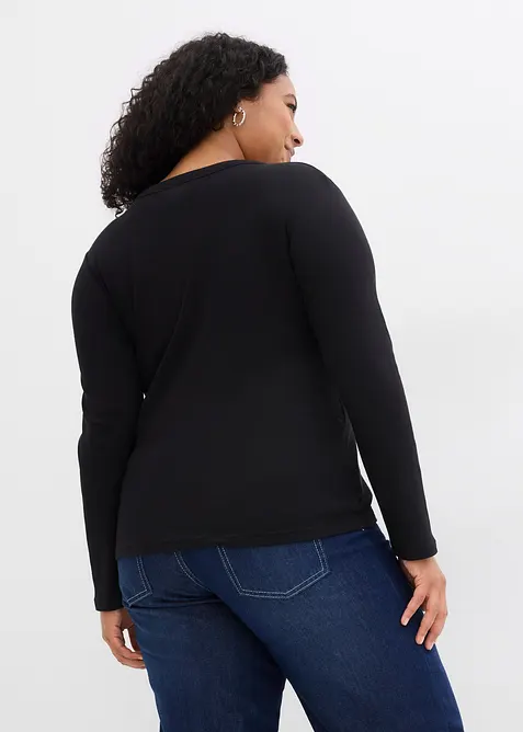 Geribd shirt met biologisch katoen (set van 2), bonprix