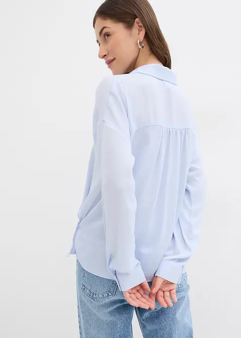 Overhemdblouse van soepel satijn, bonprix