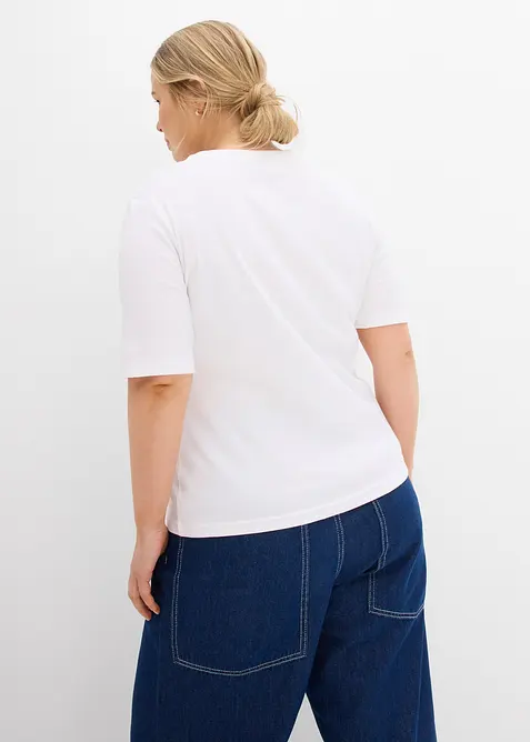 Geribd shirt (set van 2), bonprix