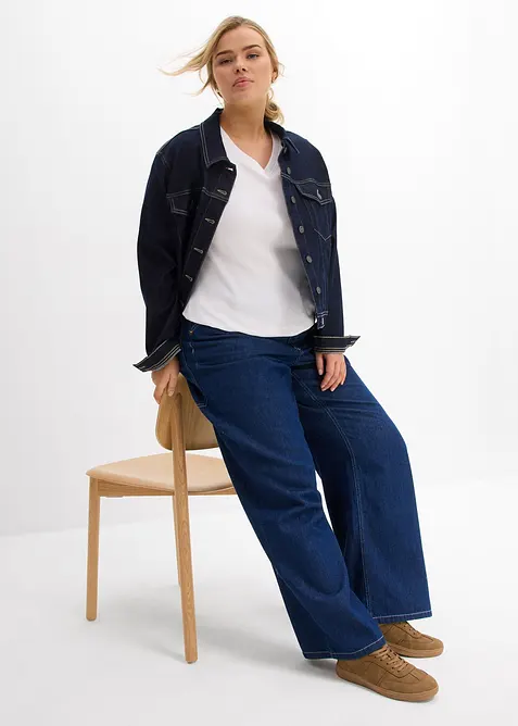 Geribd shirt (set van 2), bonprix