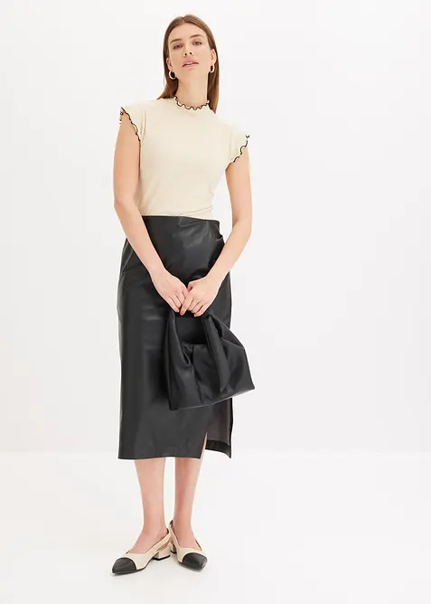 Imitatieleren rok, bonprix