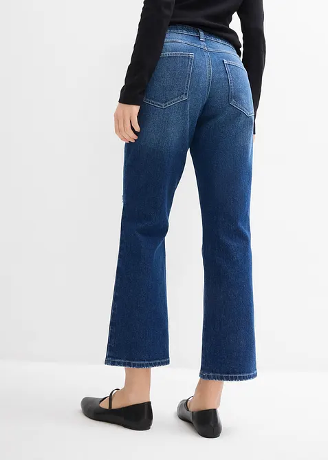 Straight jeans, mid waist, cropped, bonprix