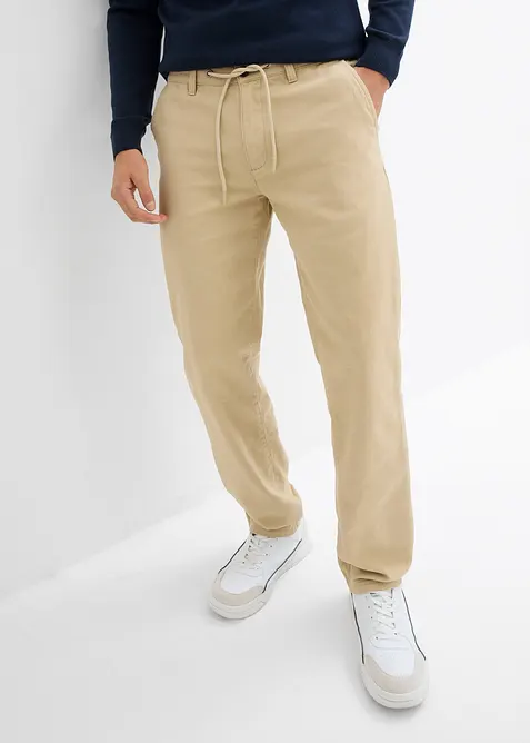 Relaxed fit chino van puur katoen, straight, bonprix