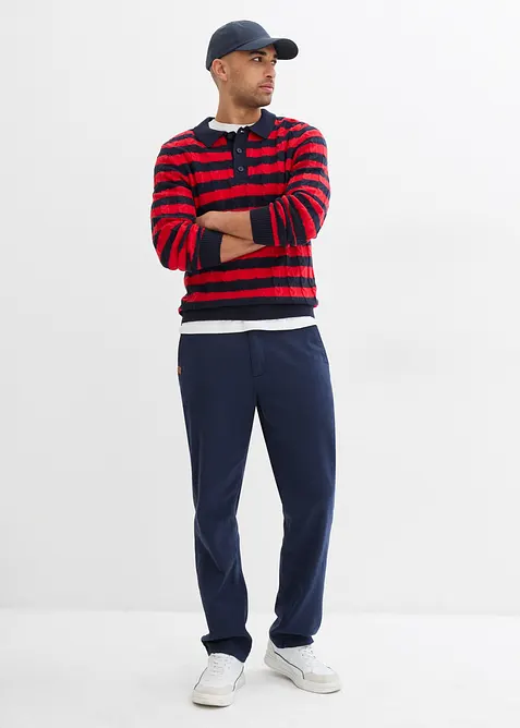 Relaxed fit chino van puur katoen, straight, bonprix