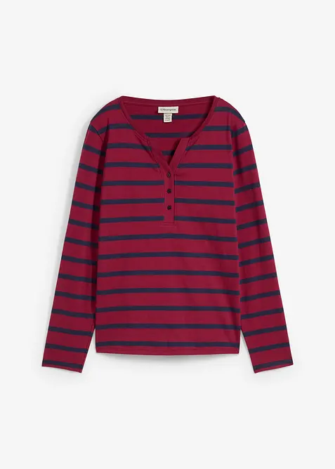 Henley shirt van biologisch katoen, bonprix
