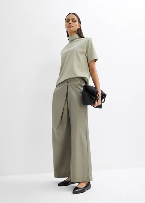 Shirt met col van biologisch katoen, bonprix