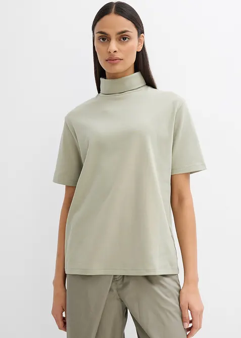 Shirt met col van biologisch katoen, bonprix