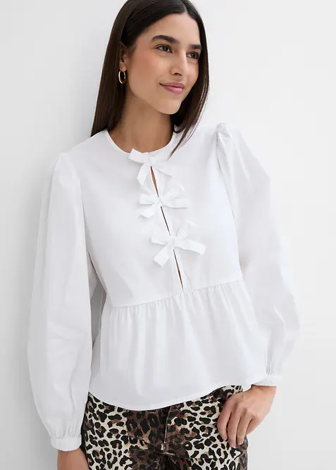 Blouse met lussen, bonprix