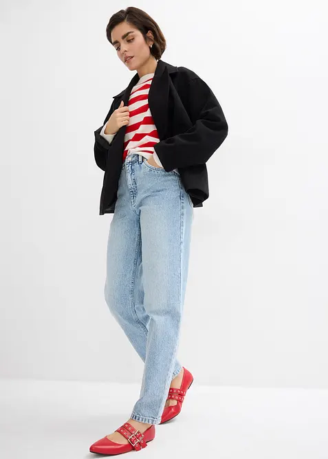 High waist mom jeans, cropped, bonprix