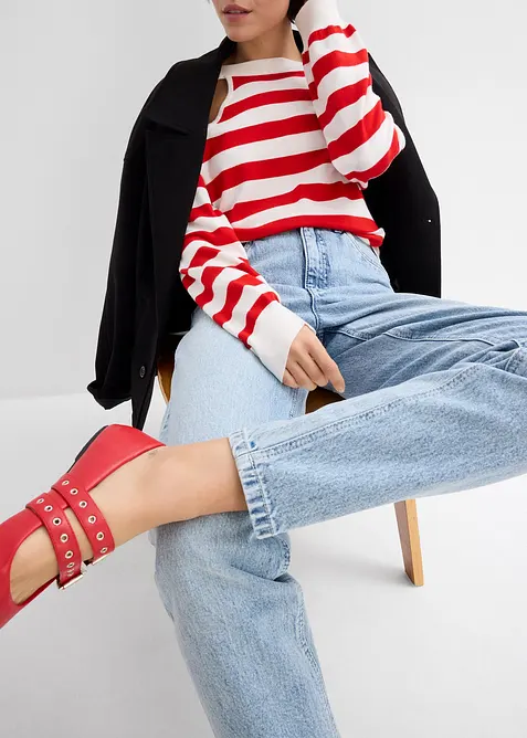 High waist mom jeans, cropped, bonprix