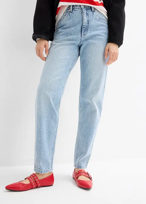 High waist mom jeans, cropped, bonprix