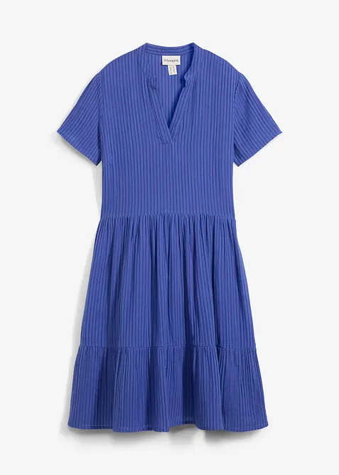 Gestreepte jurk van mousseline, bonprix
