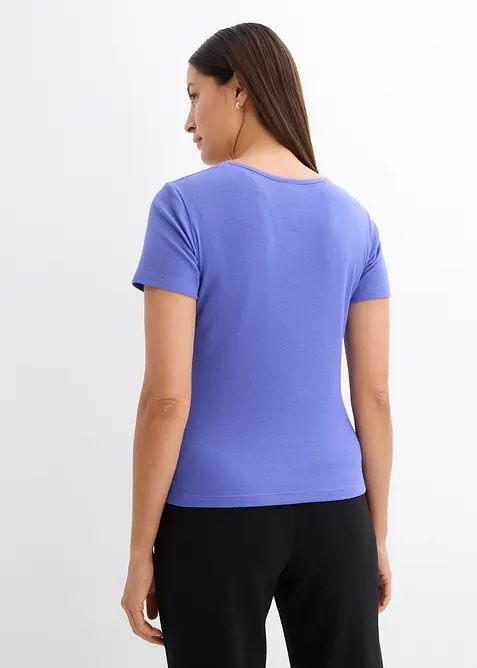 Geribd shirt met biologisch katoen (set van 2), bonprix