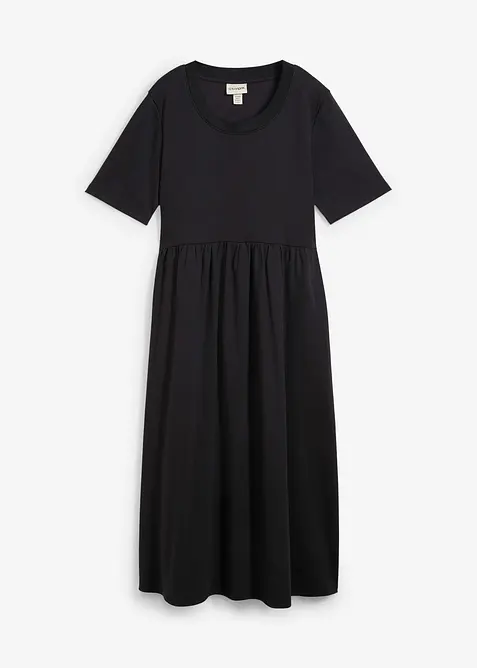 Wijd uitlopende jersey jurk, bonprix