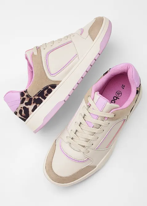 Sneakers met luipaardprint, bonprix