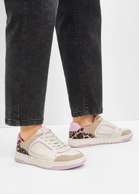 Sneakers met luipaardprint, bonprix
