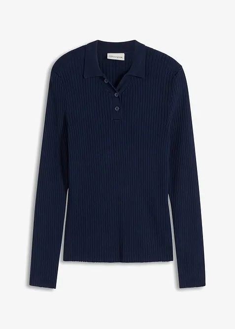 Geribde trui van viscosemix, bonprix