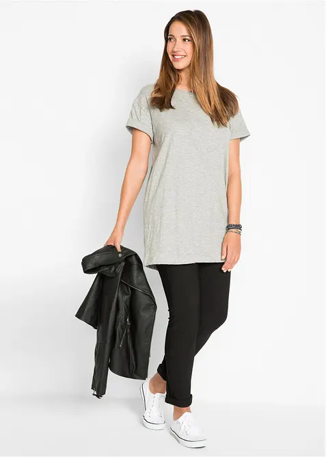 Boxy longshirt, korte mouw, bonprix