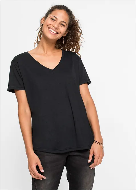 T-shirt met V-hals, bonprix
